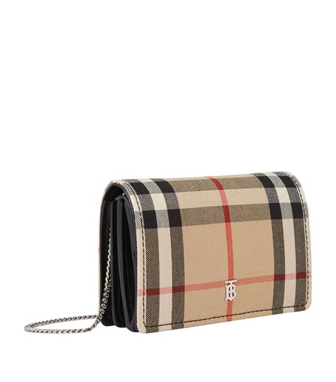 burberry vintage check detachable strap wallet|Burberry Haymarket Check Wallet On Chain .